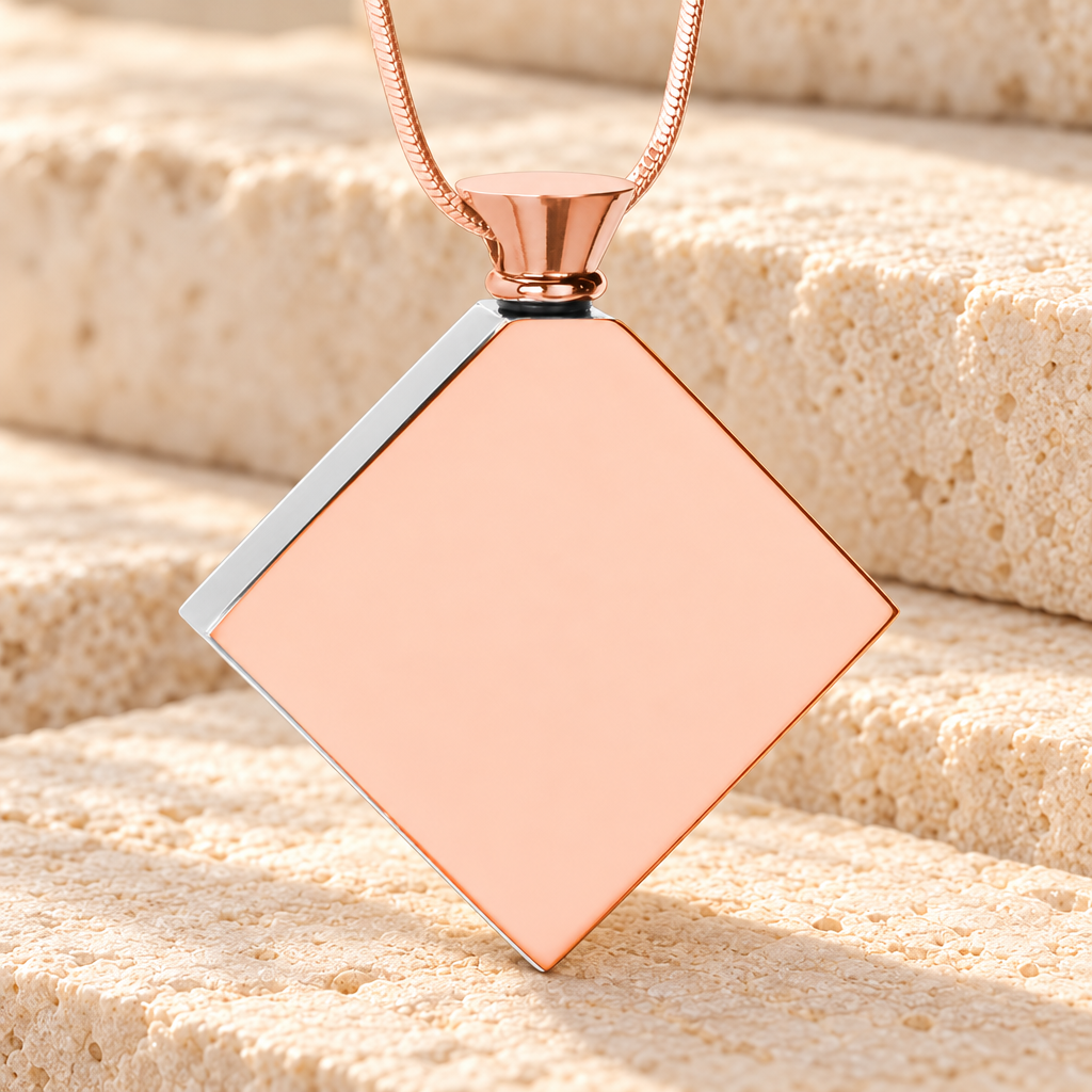 Rose Gold Quaint Diamond Urn Pendant — main — evr1509