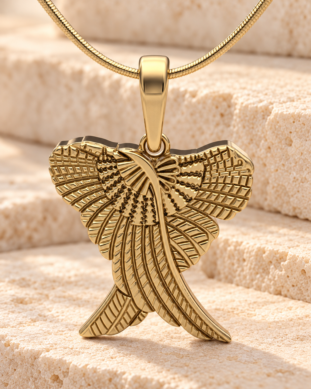 Gold Plated In Peace Forever Sealed Urn Pendant — main — evr6765gfs