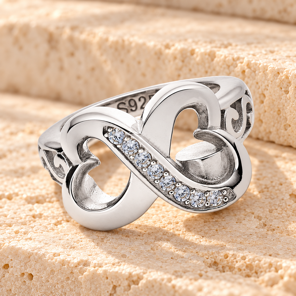 Women's Silver Everlasting Bond Cremation Ring — main product image