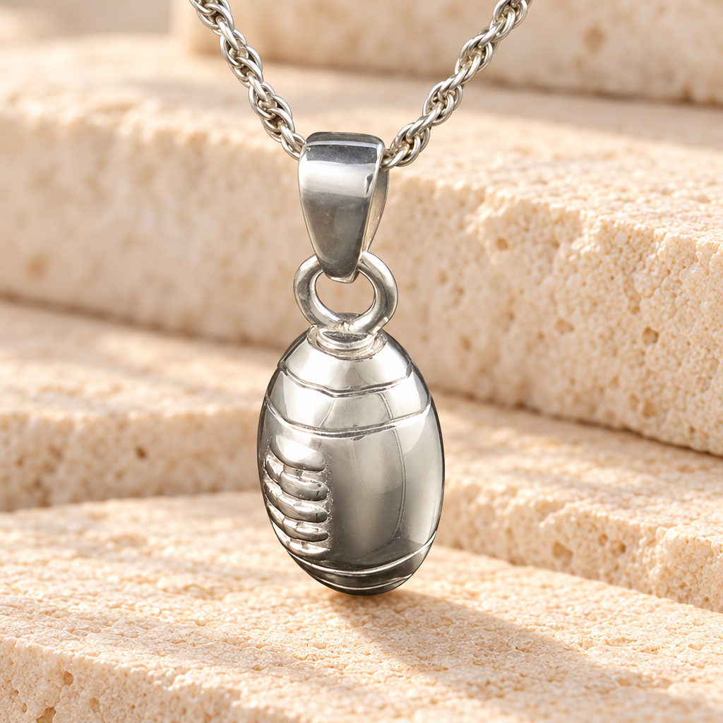 Sterling Silver Football Urn Keepsake — main — evr515ss