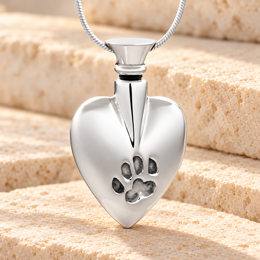 Silver In My Heart Cremation Jewelry — main — evr6416ss