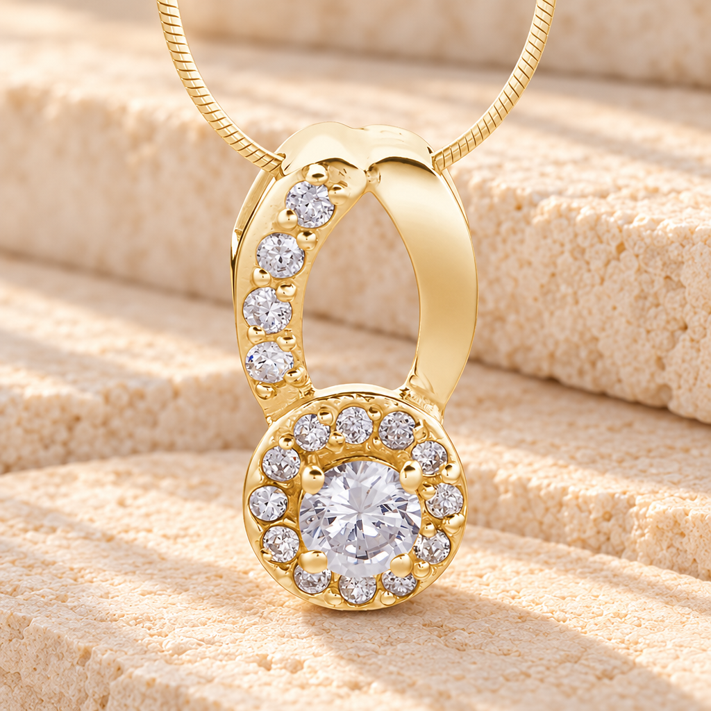 Gold Plated Simplicity Memorial Jewelry — main — evr6100g