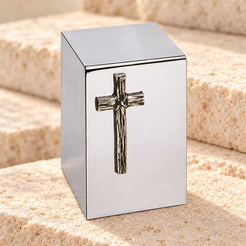 Rugged Cross Urn
