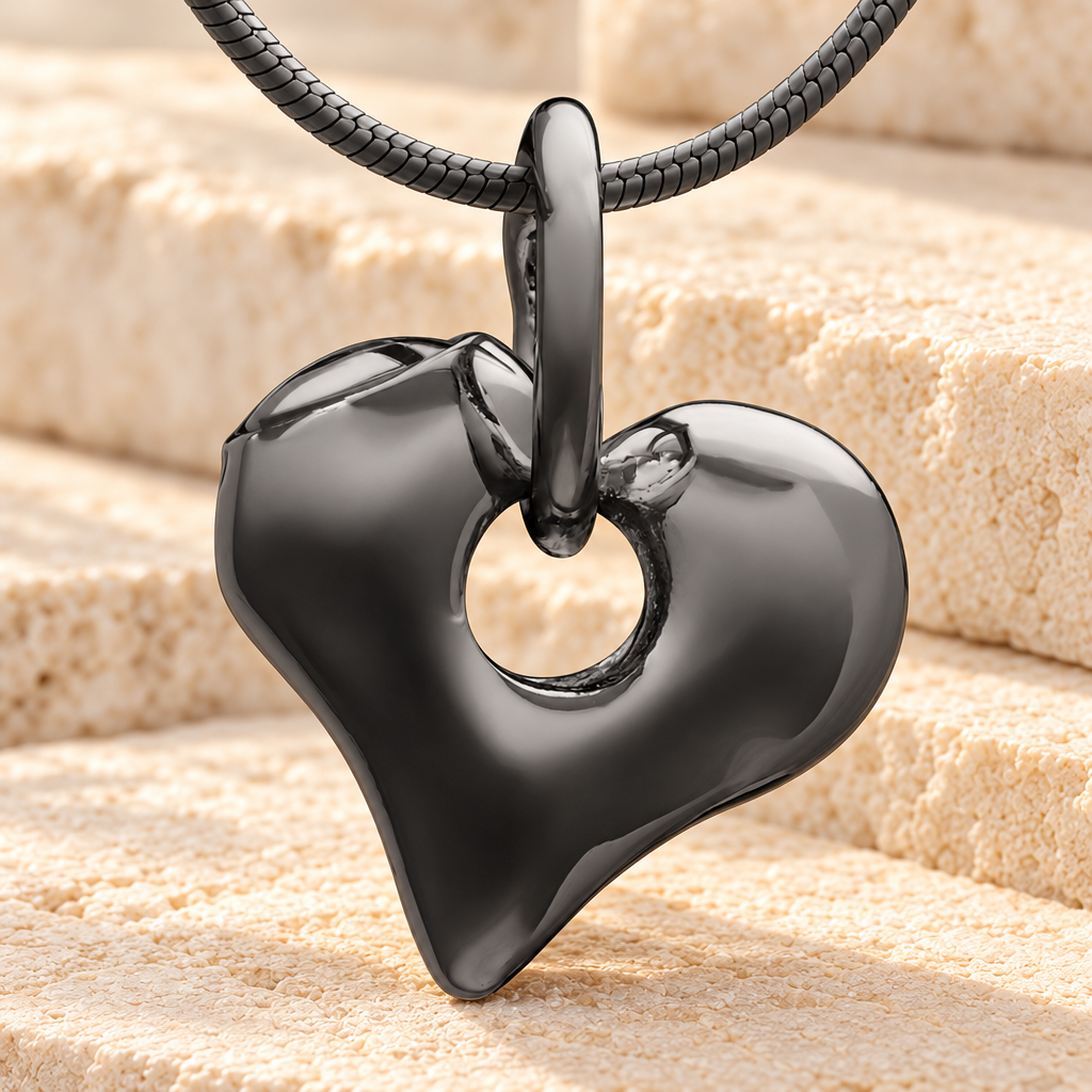 Black Keeper Heart Cremation Jewelry — main — evr6462b