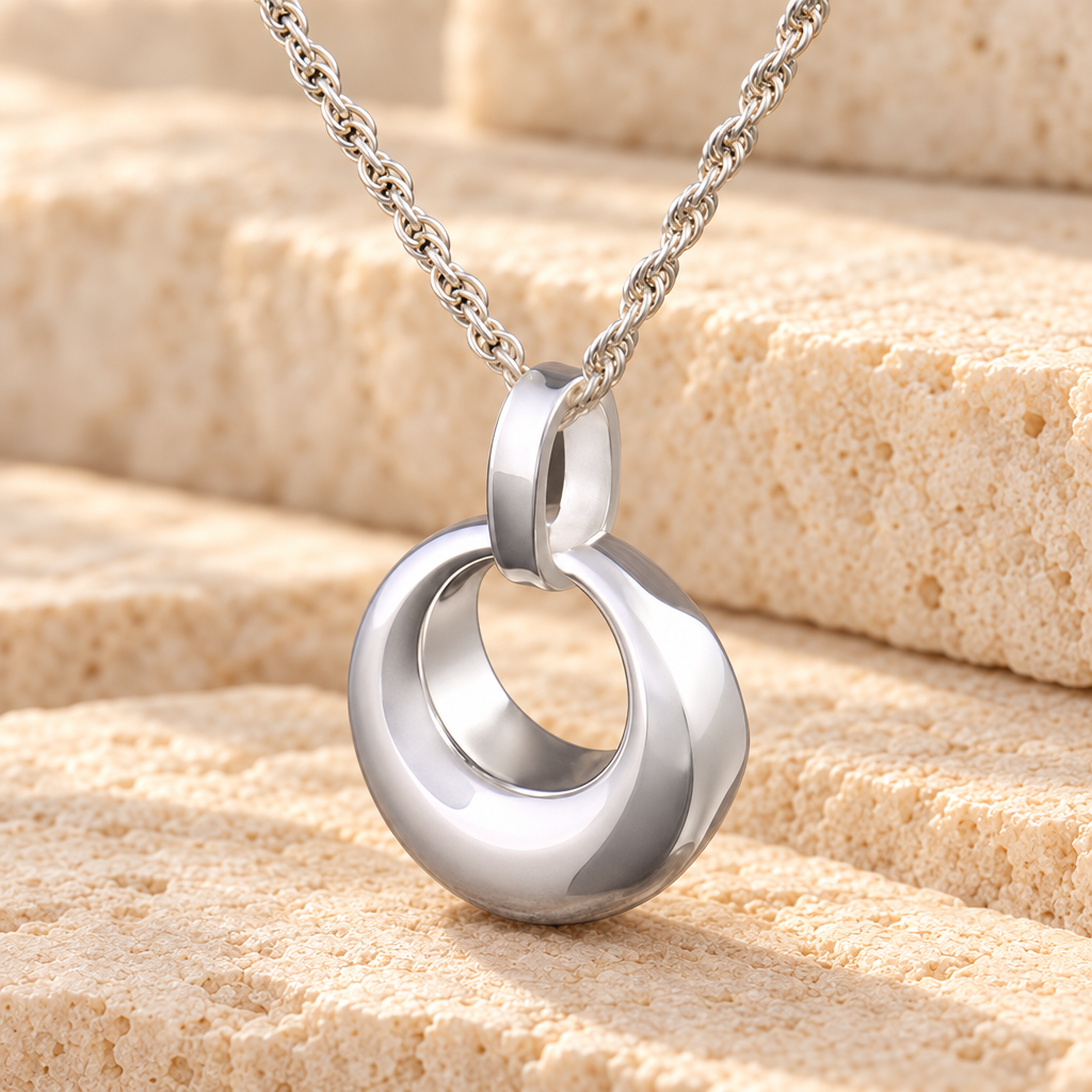 Silver Perpetual Round Jewelry Pendant — main — evr6308ss