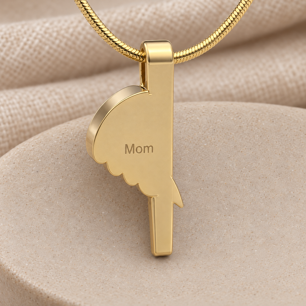 Inspiration Forever Sealed Memorial Jewelry Gold Plated — rear engraving — evr6194gfs