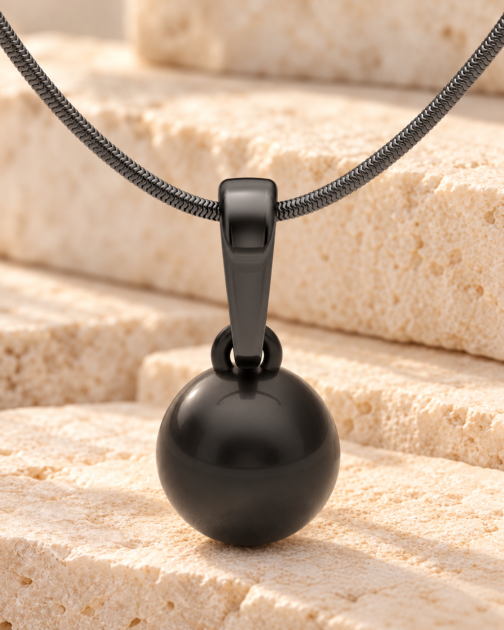 Black Plated Across The Globe Forever Sealed Memorial Jewelry — main — evr20030blfs