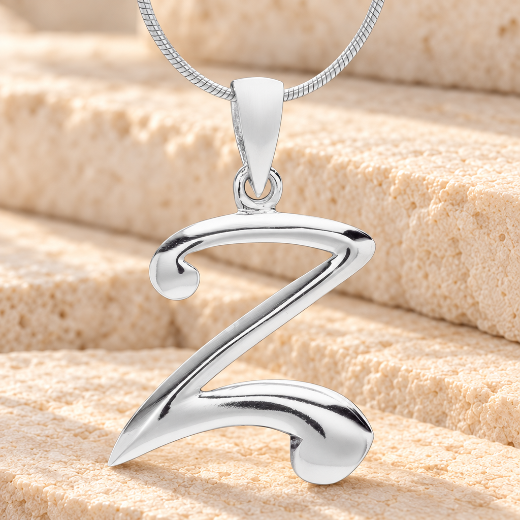 Silver "Z" Initial Cremation Jewelry — main — evr6446ss