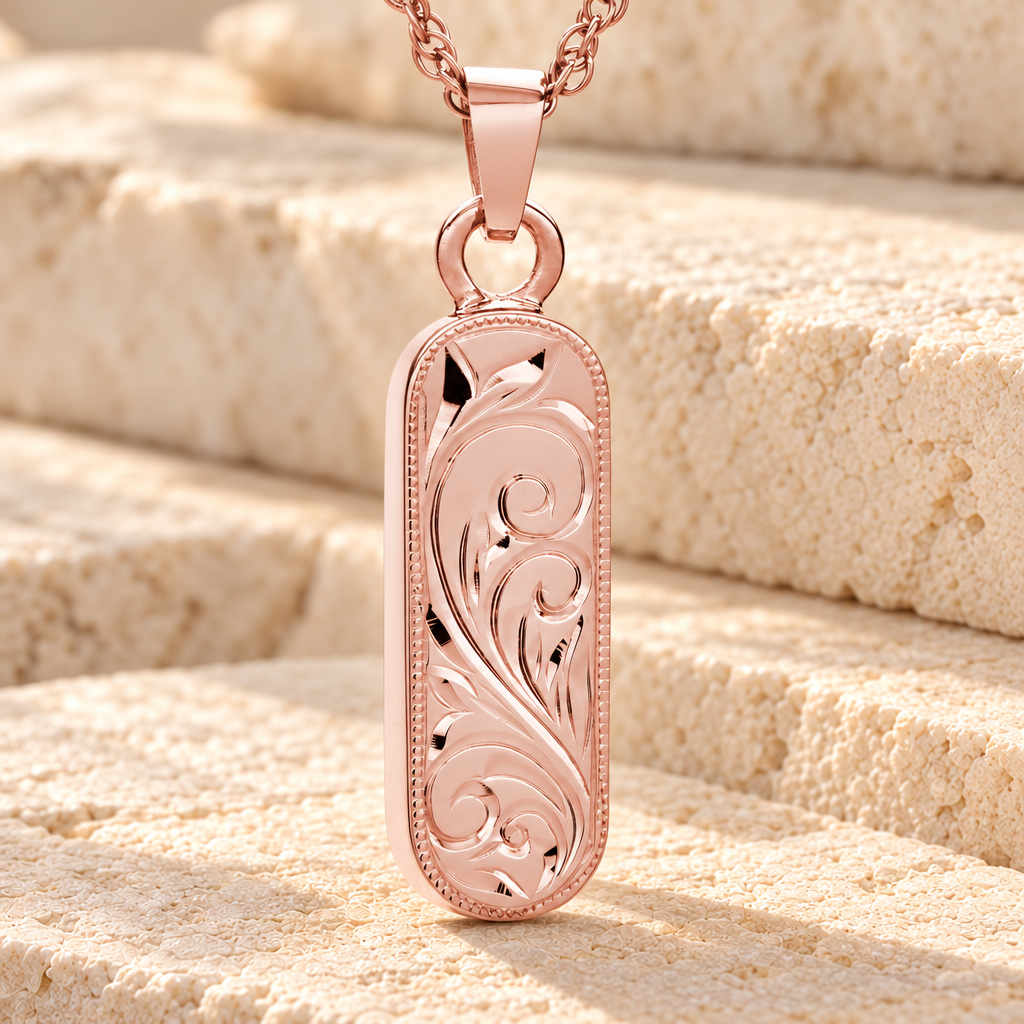 14K Rose Gold Majesty Cylinder Cremation Keepsake — main product image