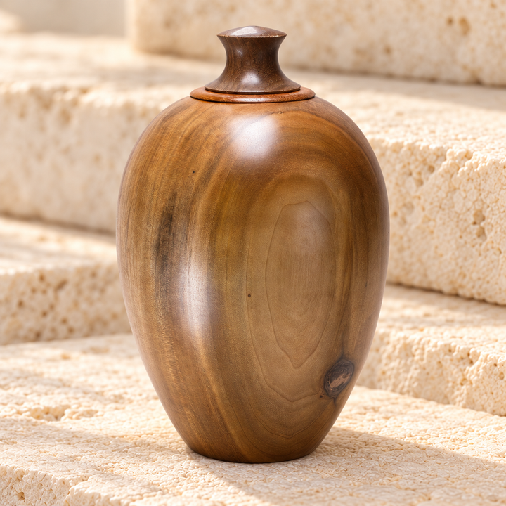 Classic Native Southeastern Wood Cremation Urn
