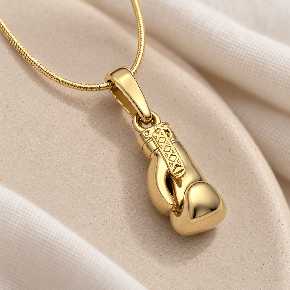 Gold Plated Boxing Glove Forever Sealed Memorial Jewelry — alternate view — evr20048gfs