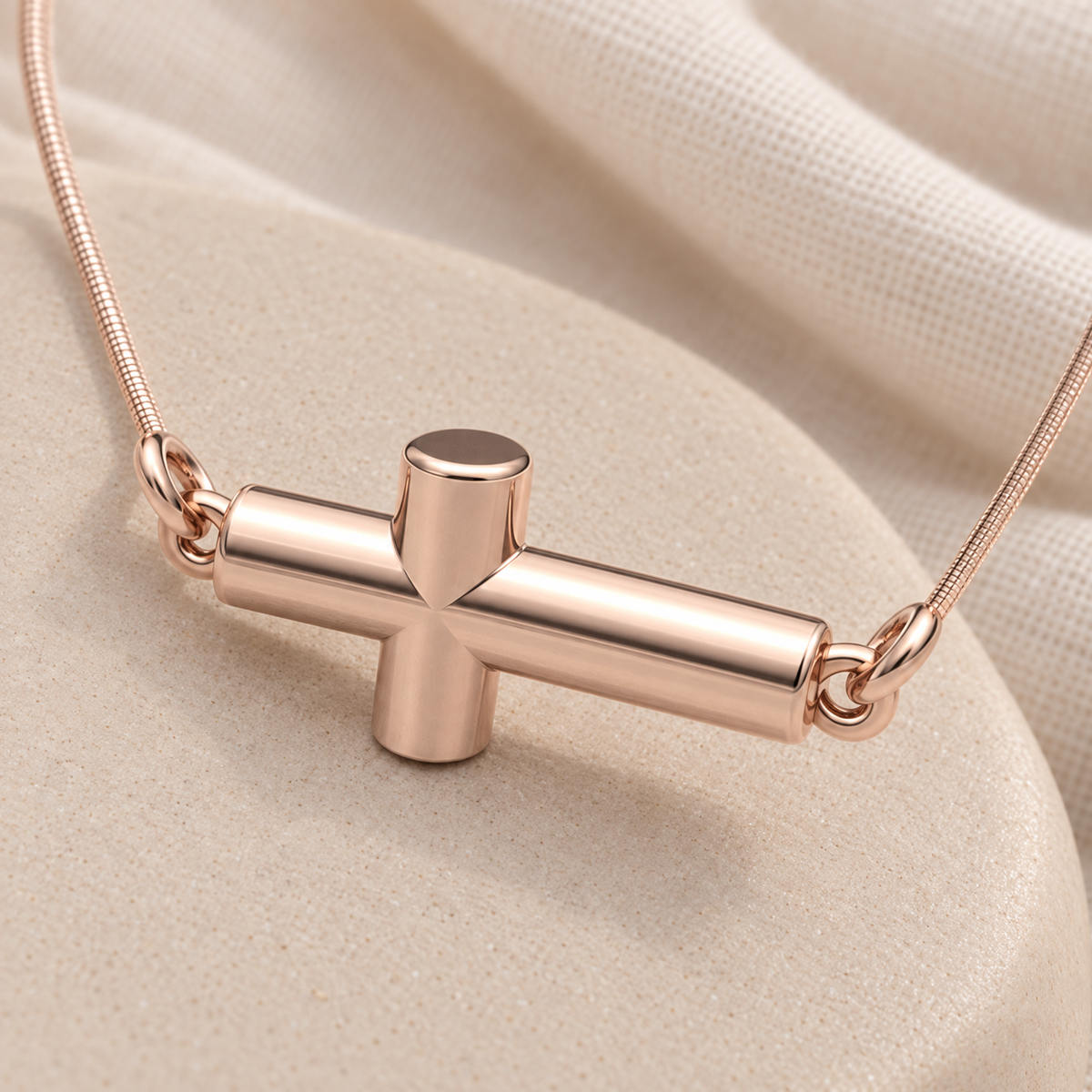 Rose Gold Plated Crossroads Forever Sealed Memorial Jewelry — alternate view — evr20003rgfs
