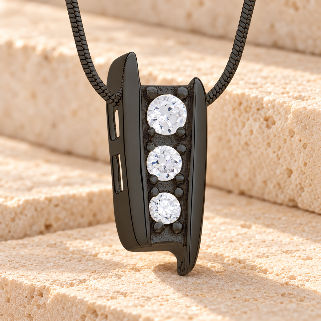 Black Plated Abiding Memorial Jewelry — main product image