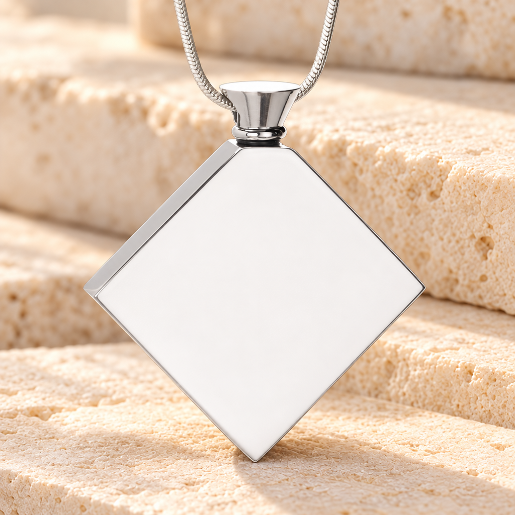 Silver Quaint Diamond Urn Pendant — main — evr1509s