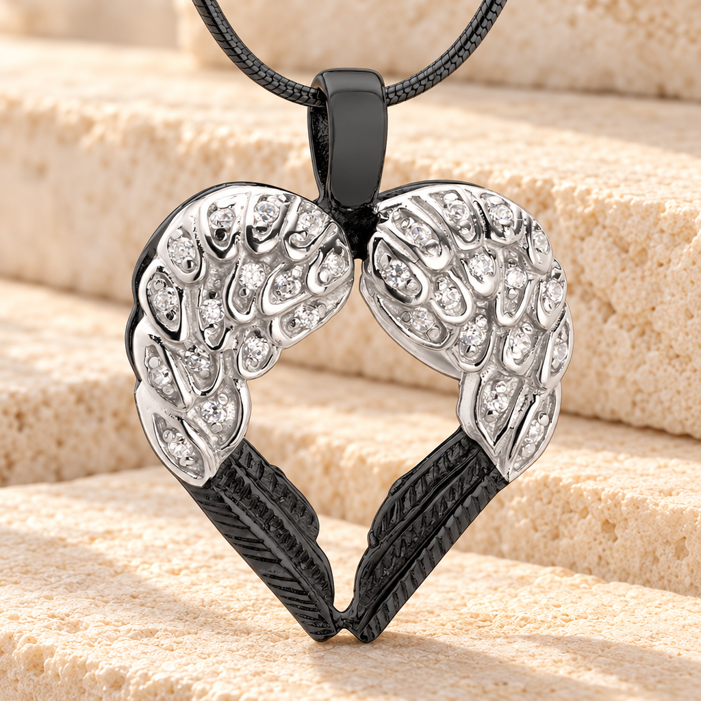 Double Wings of Hope Memorial Jewelry — main — evr6154sb