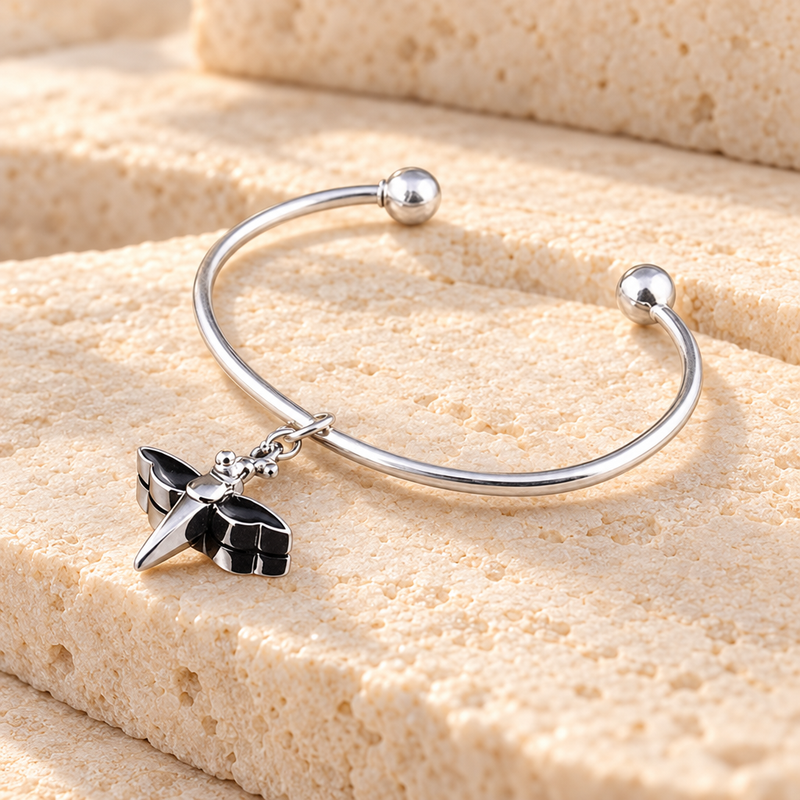 Sterling Silver Night Dragon Cremation Bracelet