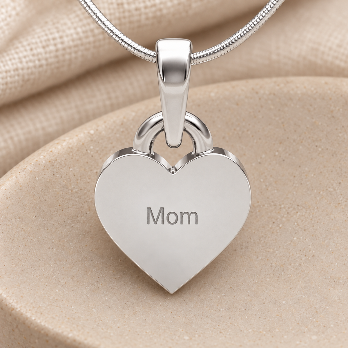 Duplicity Heart Forever Sealed Memorial Jewelry — rear engraving — evr20036sgfs