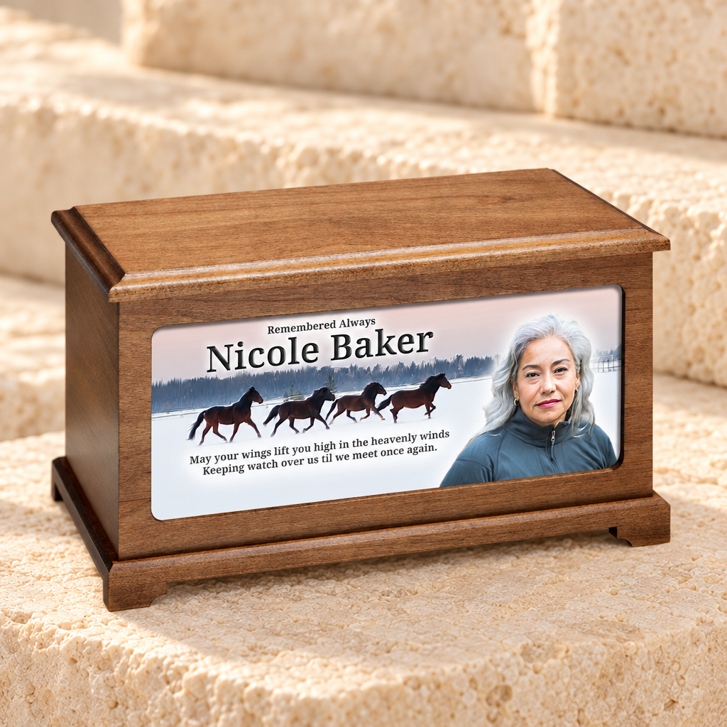 Wild Horses Digital Photo Urn — main product image
