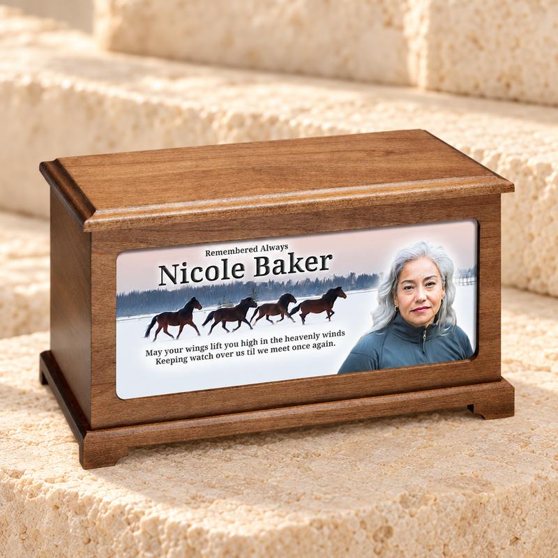 Wild Horses Digital Photo Urn
