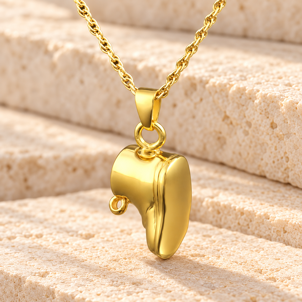 14K Gold Lil Booty Urn Necklace — main — evr729kg