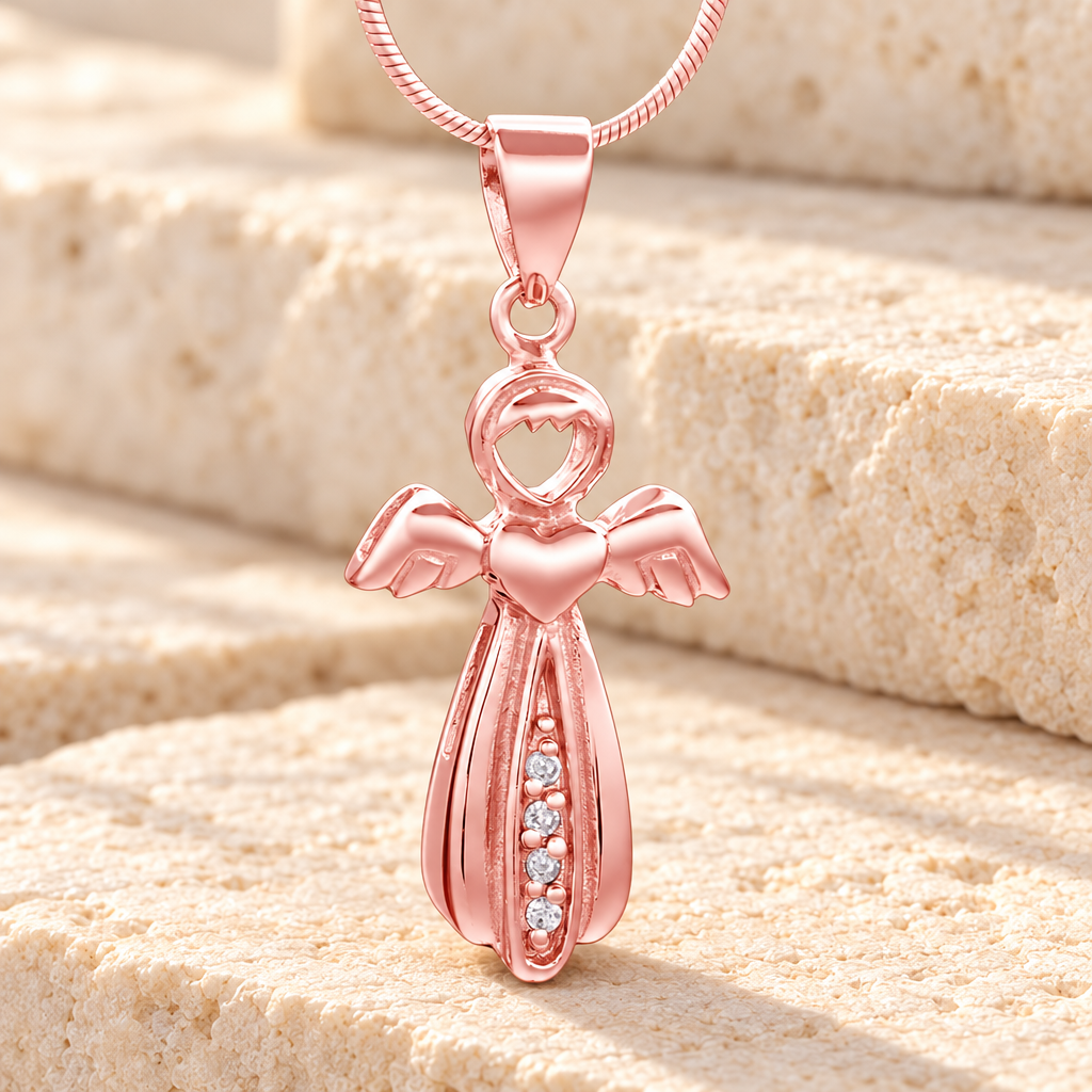 Rose Gold Virtuous Angel Memorial Jewelry — main — evr6153rg