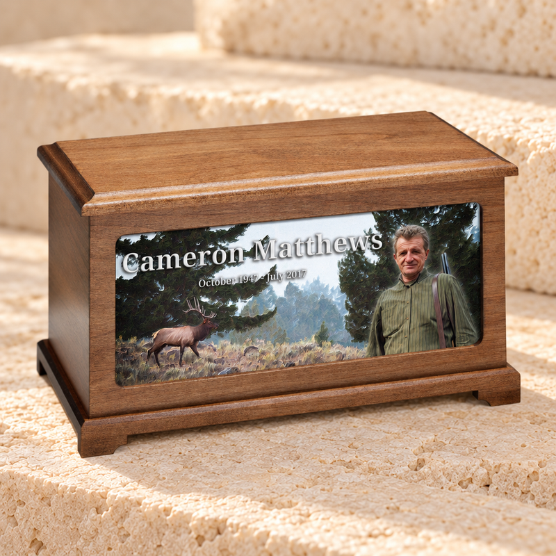 Forest Elk Picture Urn For Ashes