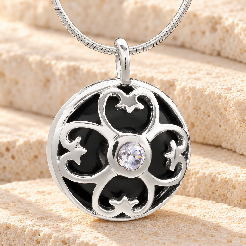 Silver Gentle Night Cremation Jewelry — main — evr6521ss