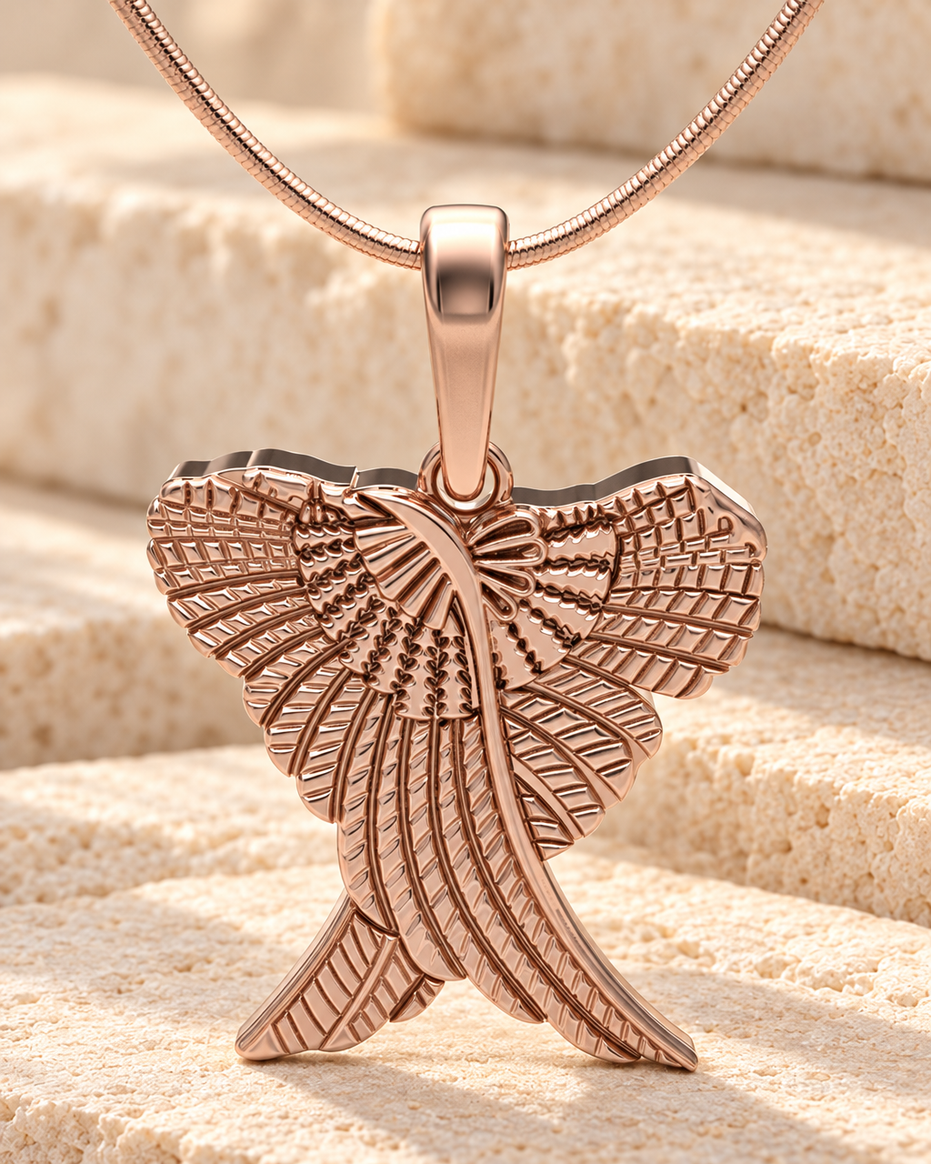 Rose Gold Plated In Peace Forever Sealed Urn Pendant — main — evr6765rgfs