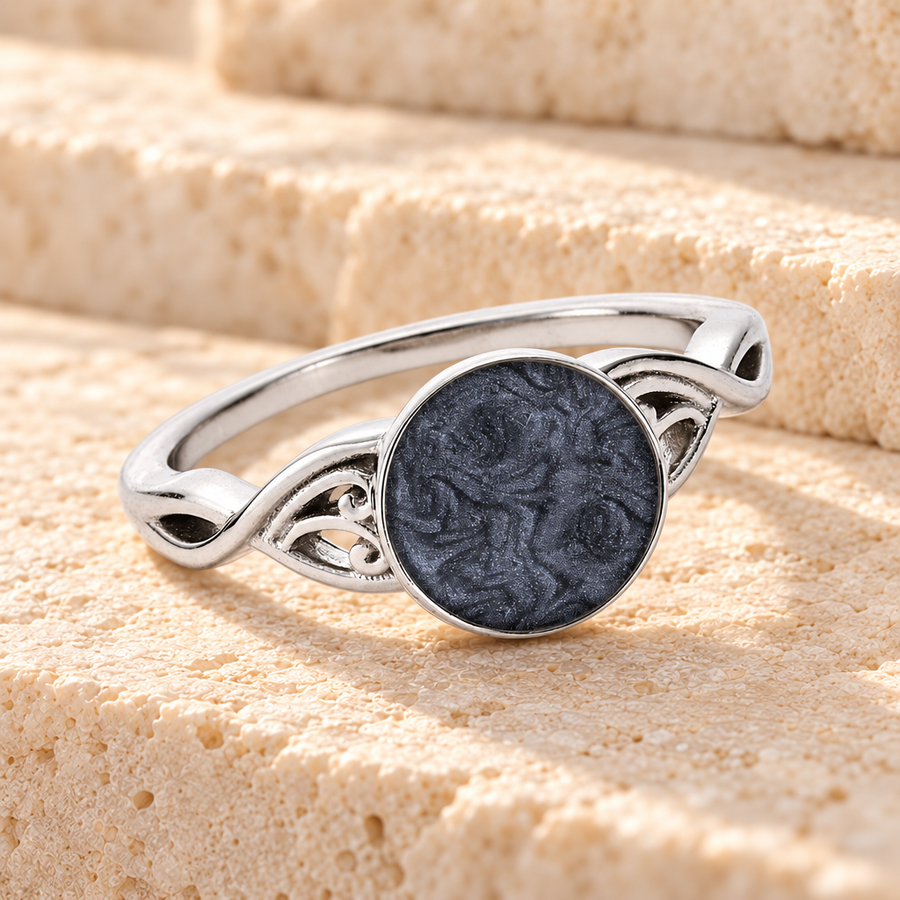 Women's Sterling Silver Katina Ash Ring with Slate