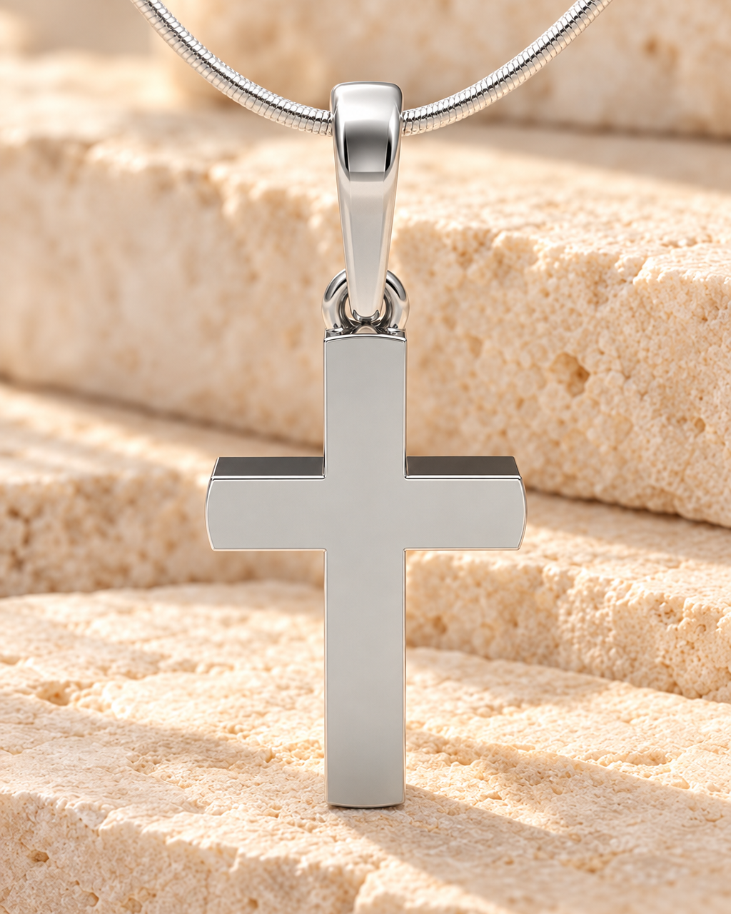 Sterling Silver Cross Forever Sealed Memorial Jewelry — main — evr1023fs