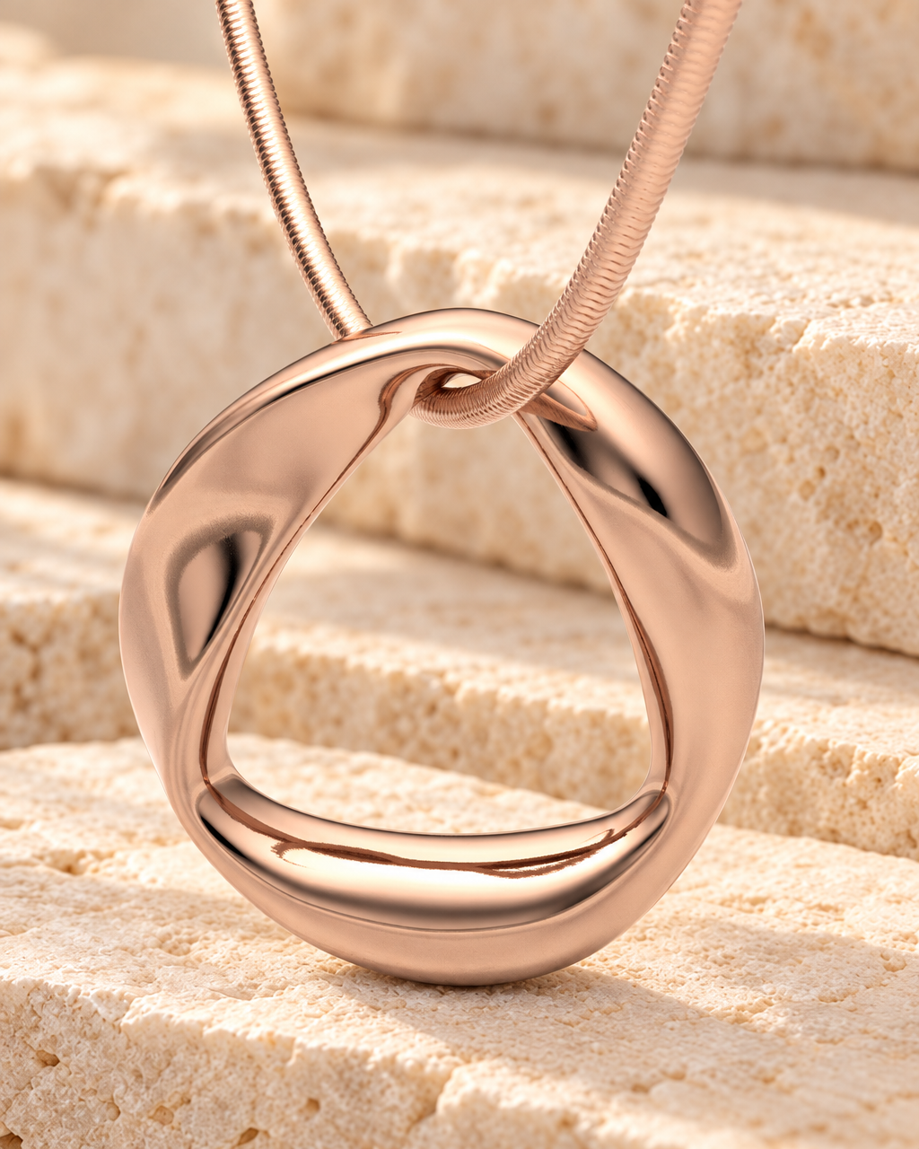 Rose Gold Plated Helix Round Forever Sealed Memorial Jewelry — main — evr20020rgfs