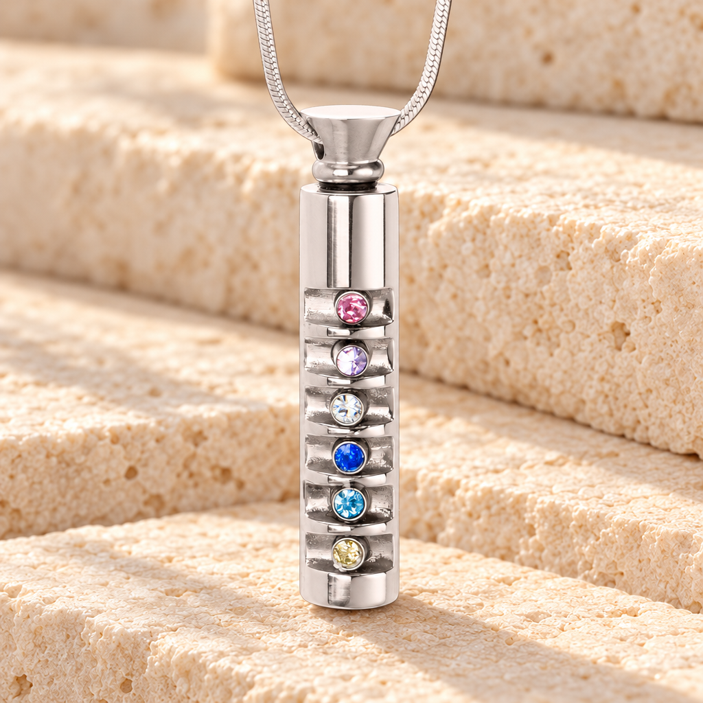 Stainless Marvel Cylinder Cremation Jewelry — main — evr1506st