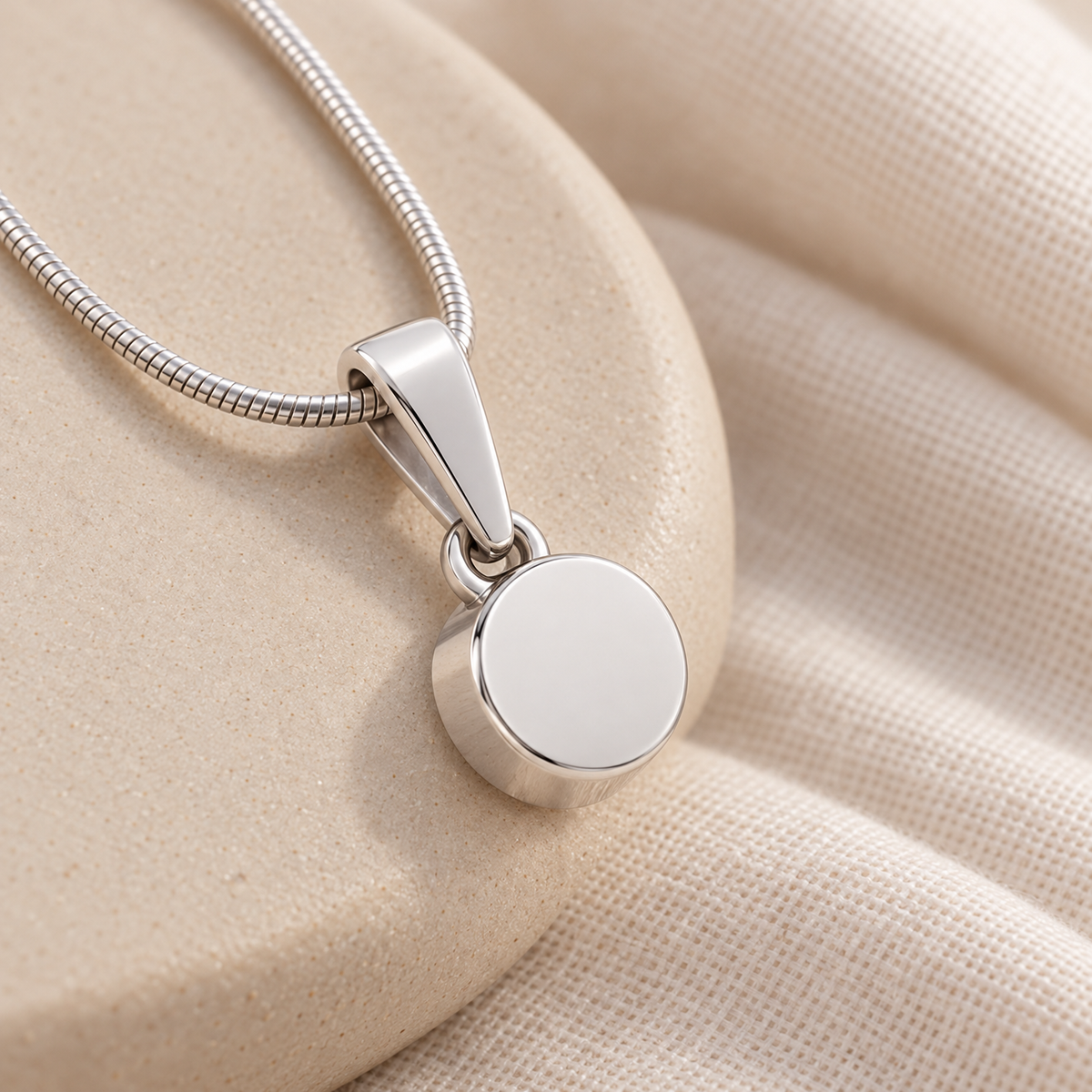 Solid 14k White Gold Small Dot Forever Sealed Memorial Jewelry — alternate view — evr20057wgfs