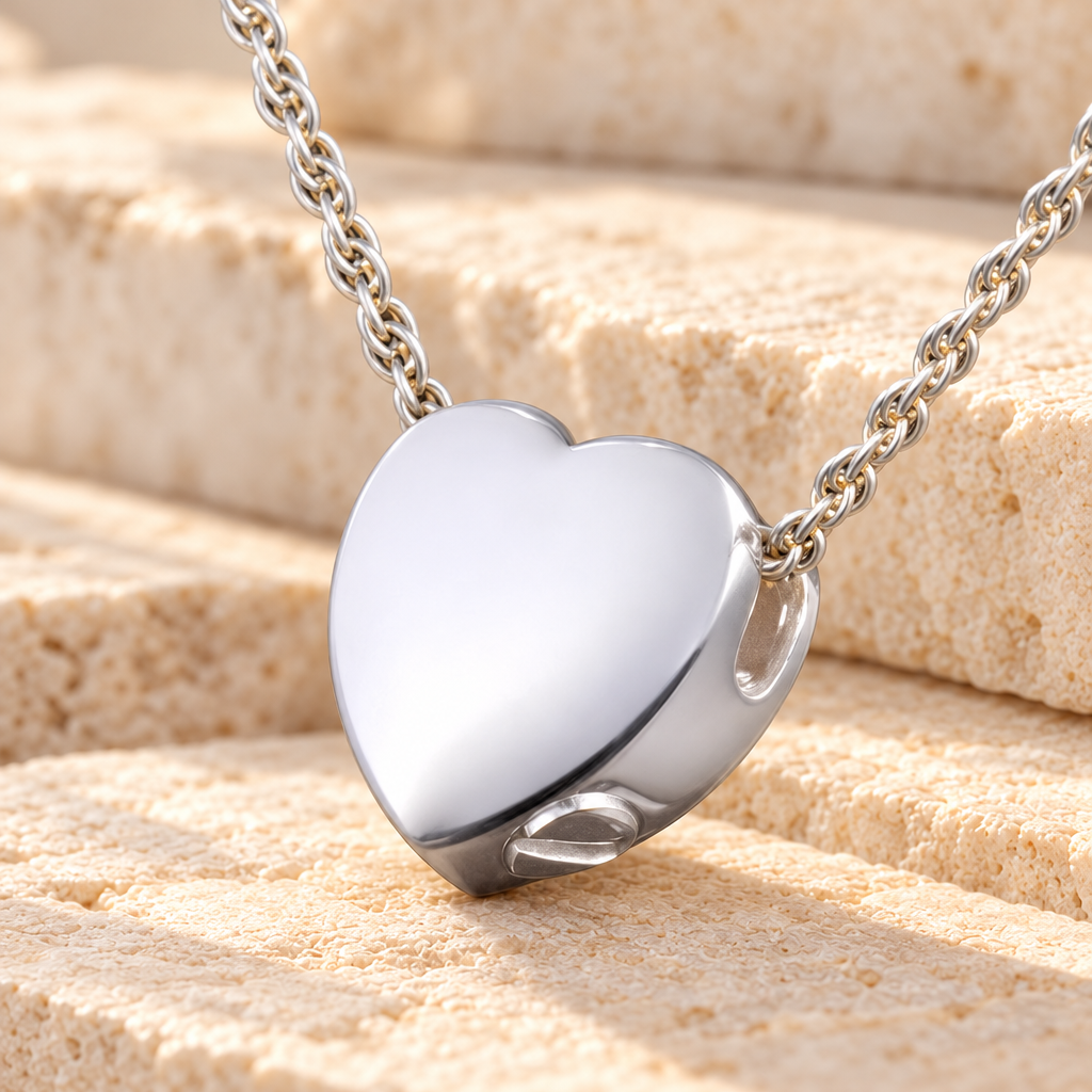 Sterling Silver Dedication Heart Ash Pendant — main — evr941ss