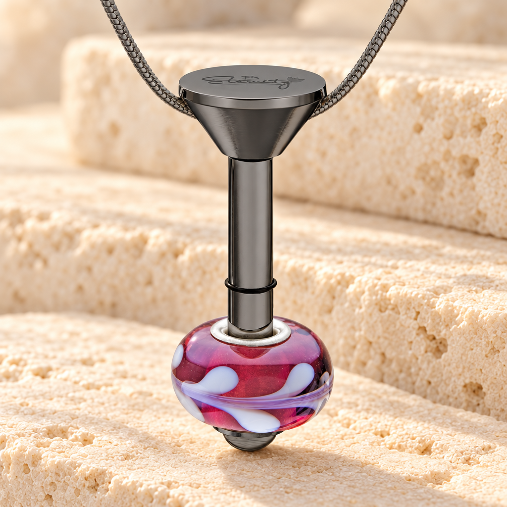 Black Plated Millenium Ash Pendant with Romance Charm — main — evr6546bmill