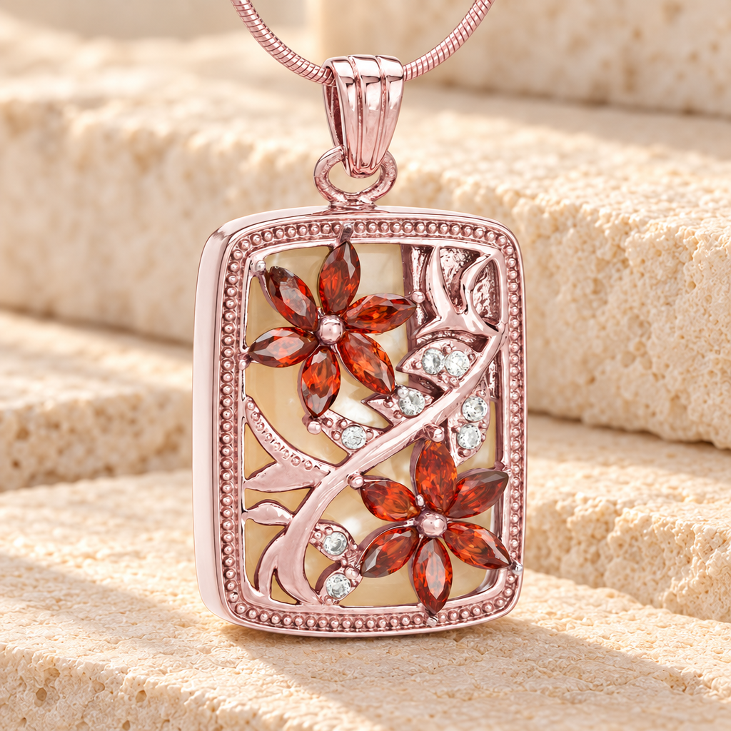 Rose Gold In Bloom Cremation Jewelry — main — evr6525rg