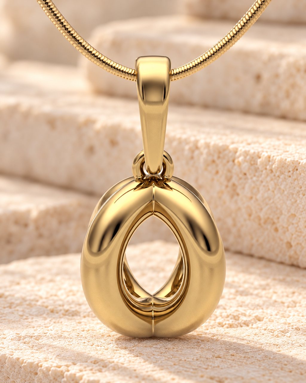 Gold Plated Open Ardor Forever Sealed Memorial Jewelry — main — evr20028gpfs