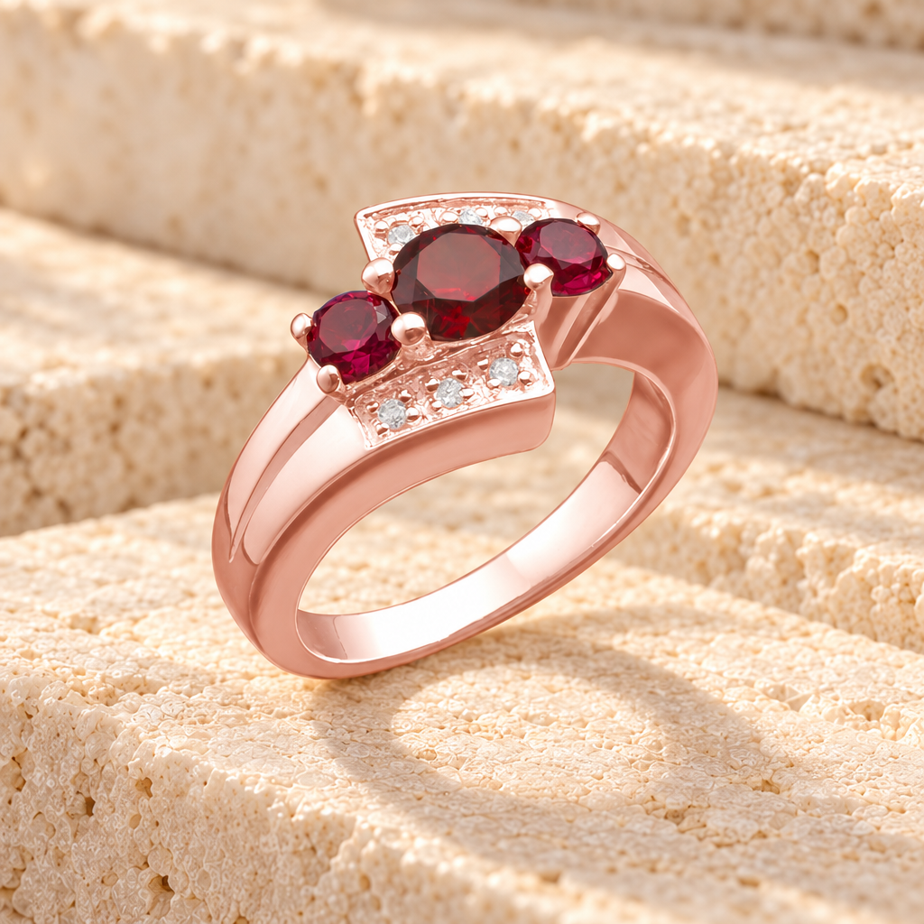 Women's 14K Rose Gold Shimmer Cremation Ring — main product image