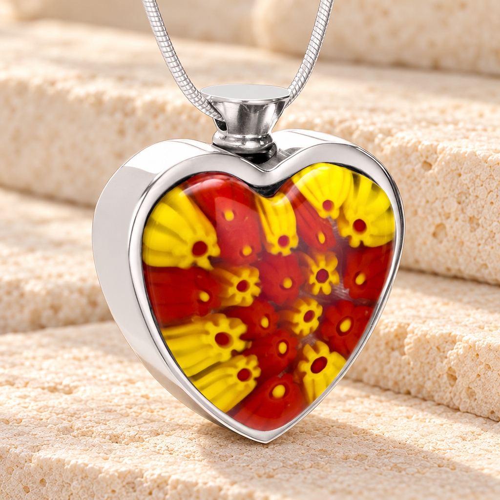 Sunrise Mornings Heart Cremation Locket — main — evr6066