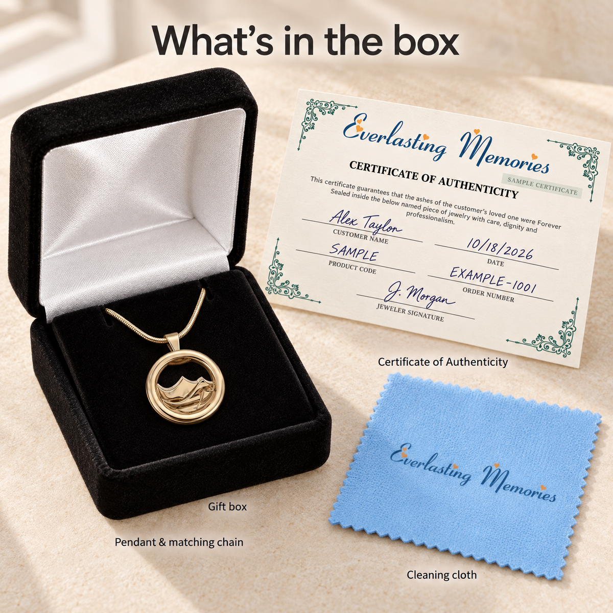 14K Gold Appalachia Forever Sealed Memorial Jewelry — whats in box — evr20006kgfs