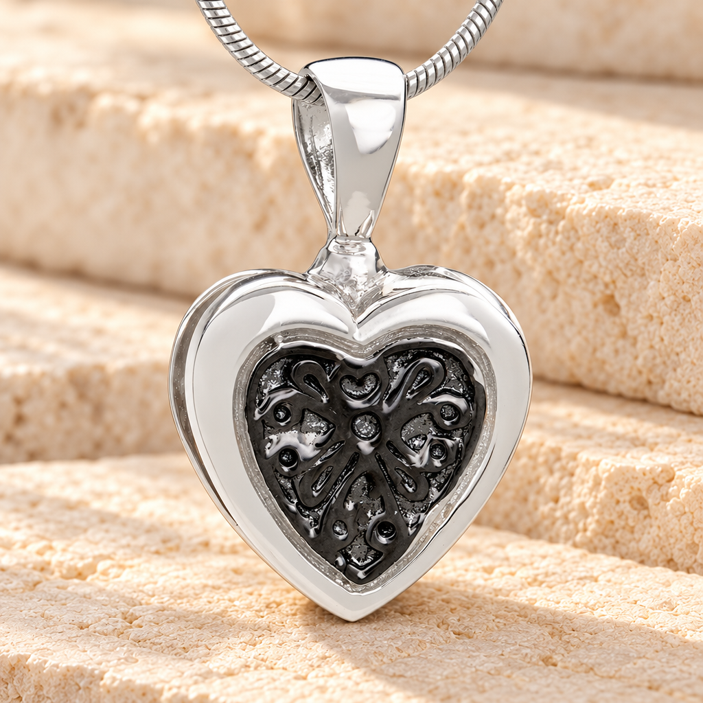 Silver Loved Heart Cremation Jewelry — main — evr6449ss