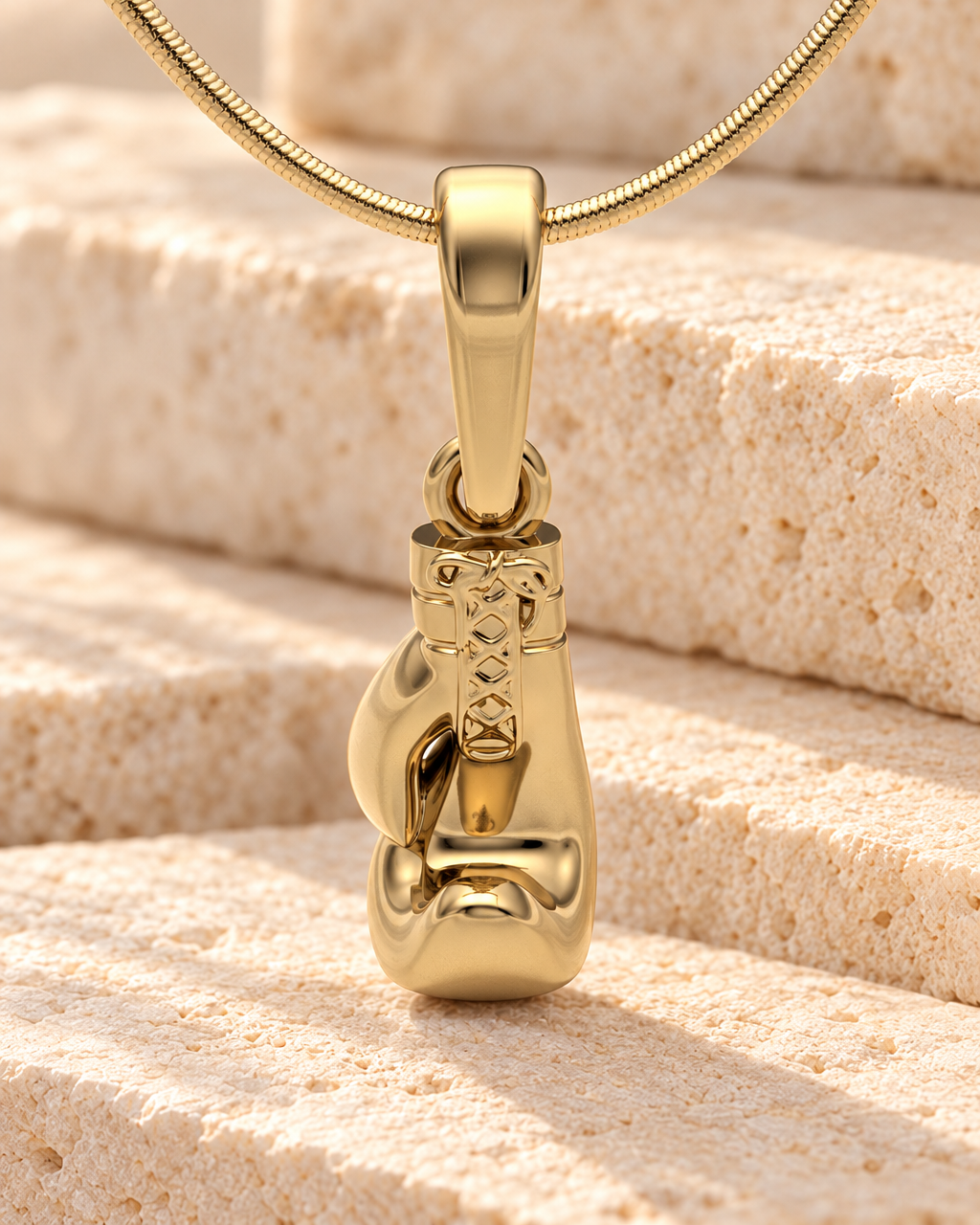 Gold Plated Boxing Glove Forever Sealed Memorial Jewelry — main — evr20048gfs
