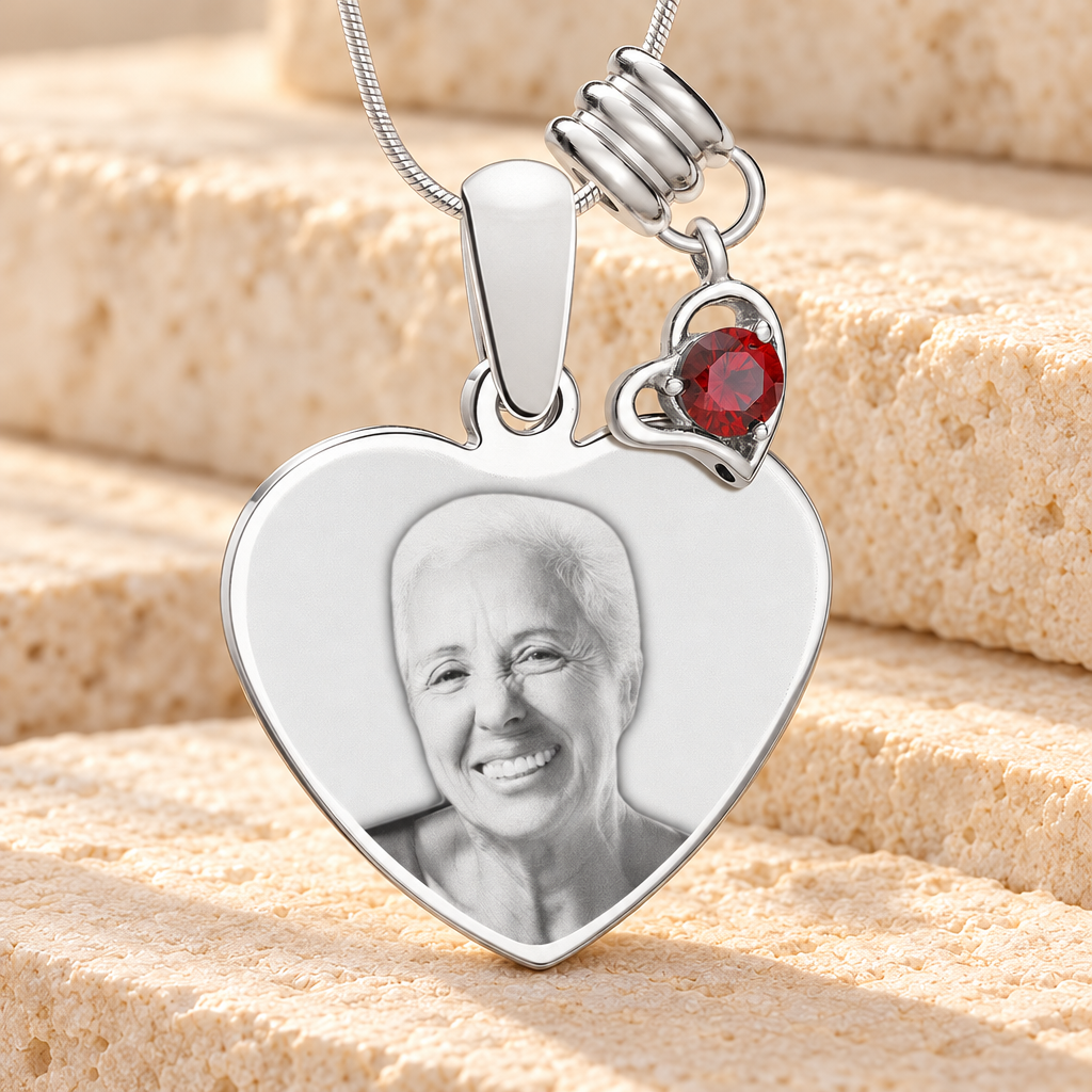January Heart Photo Engraved Stainless Keepsake — main — evr6402jan