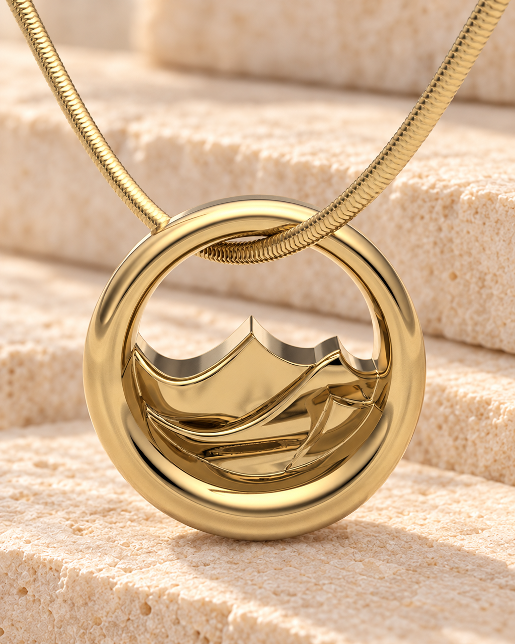Gold Plated Appalachia Forever Sealed Memorial Jewelry — main — evr20006gfs