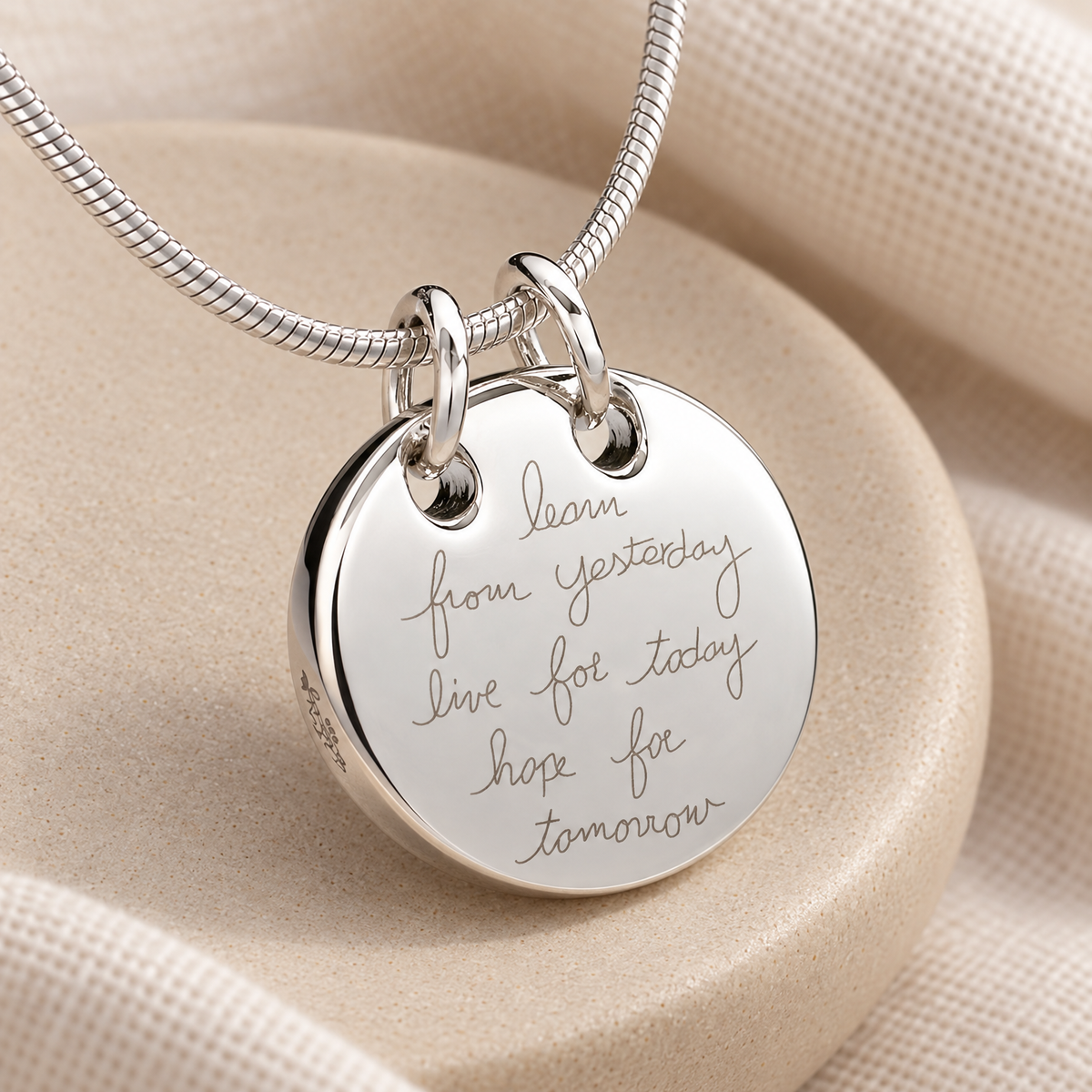 Solid 14K White Gold Wisdom Forever Sealed Memorial Jewelry — alternate view — evr6390wgfs