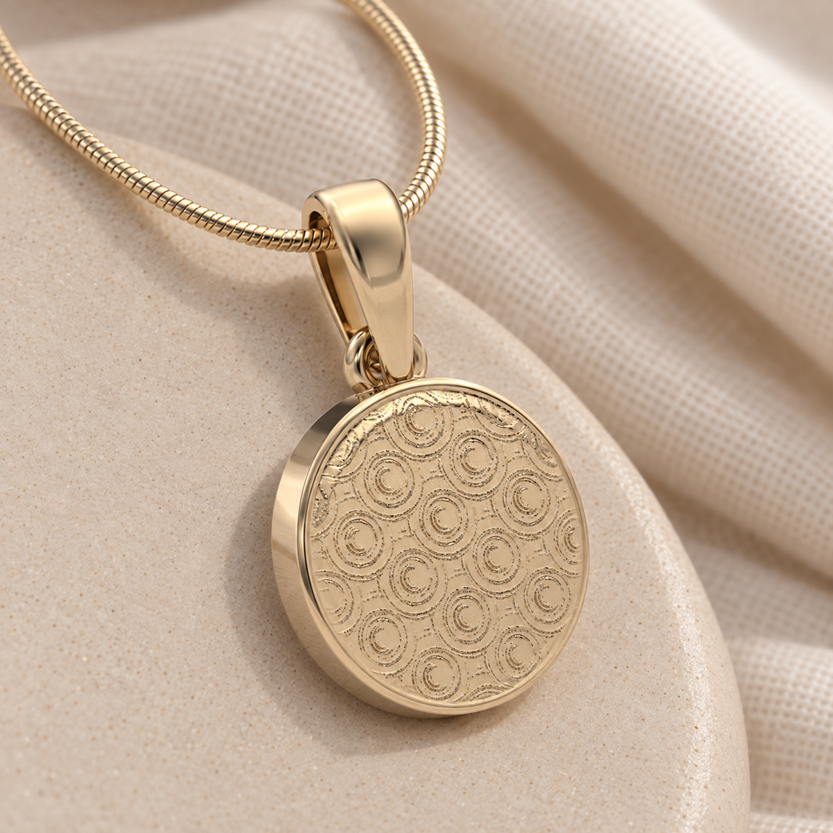 14K Gold Circled Love Forever Sealed Memorial Jewelry — alternate view — evr20032kgfs
