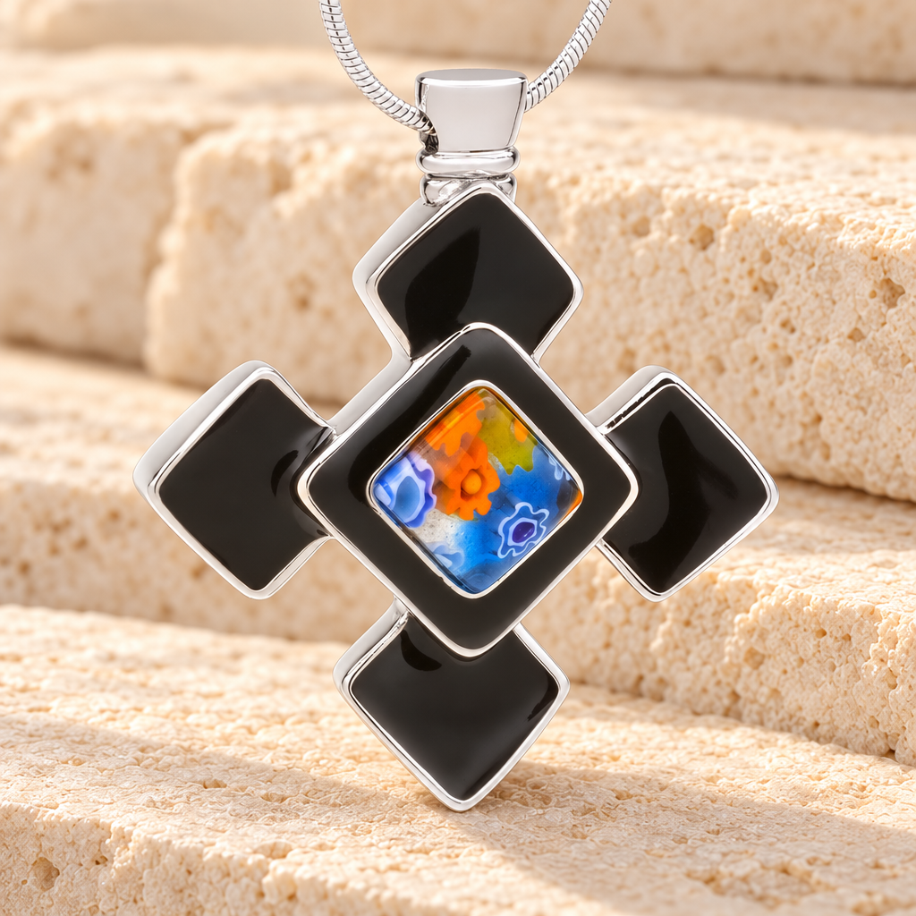 Black Jazzy Cremation Jewelry — main — evr6113b