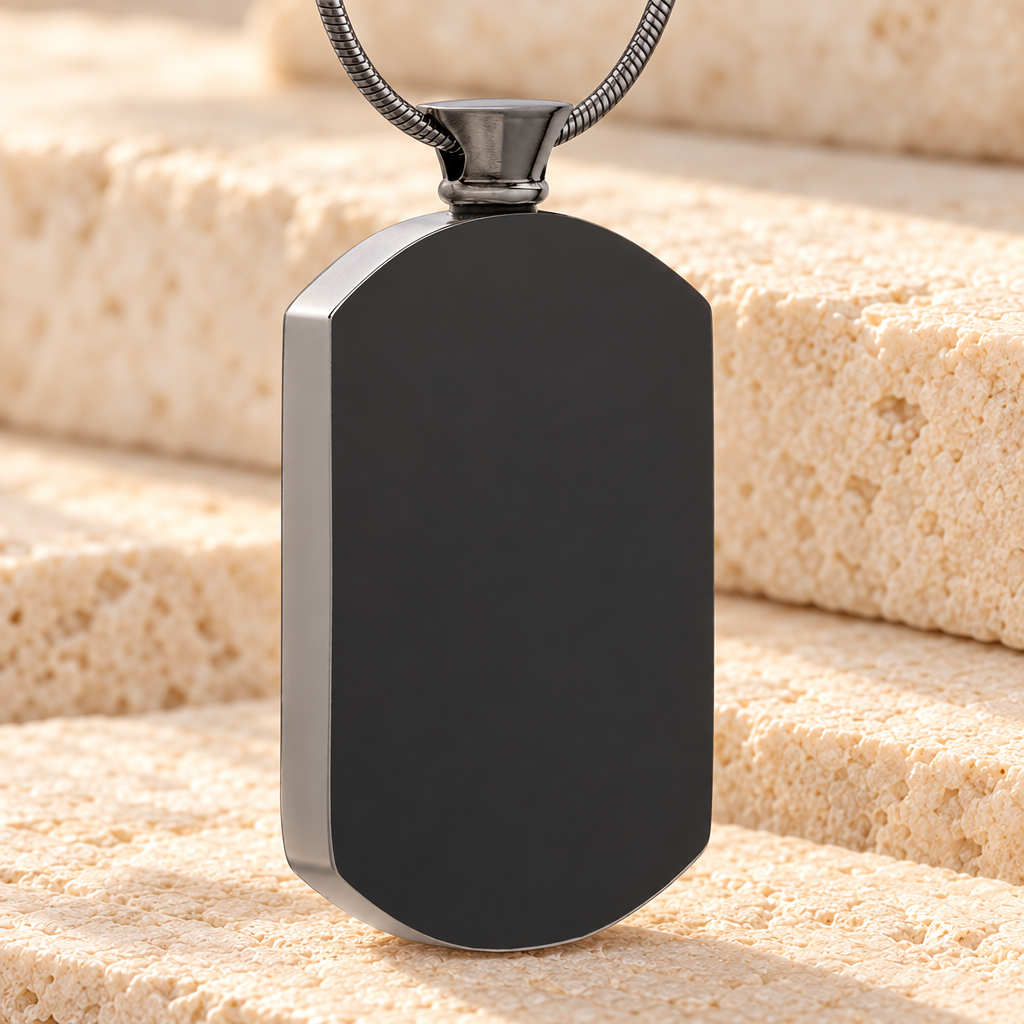 Black Pleasant Rectangle Urn Pendant — main — evr5015bk
