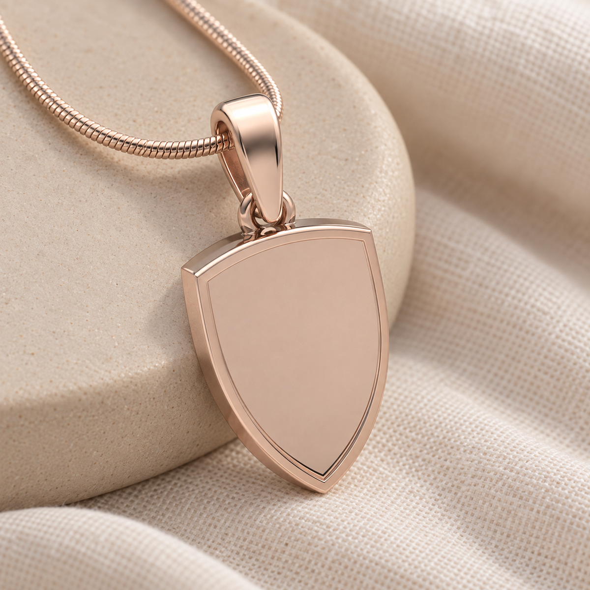 Rose Gold Plated Shield Me Forever Sealed Memorial Jewelry — alternate view — evr20013rgfs