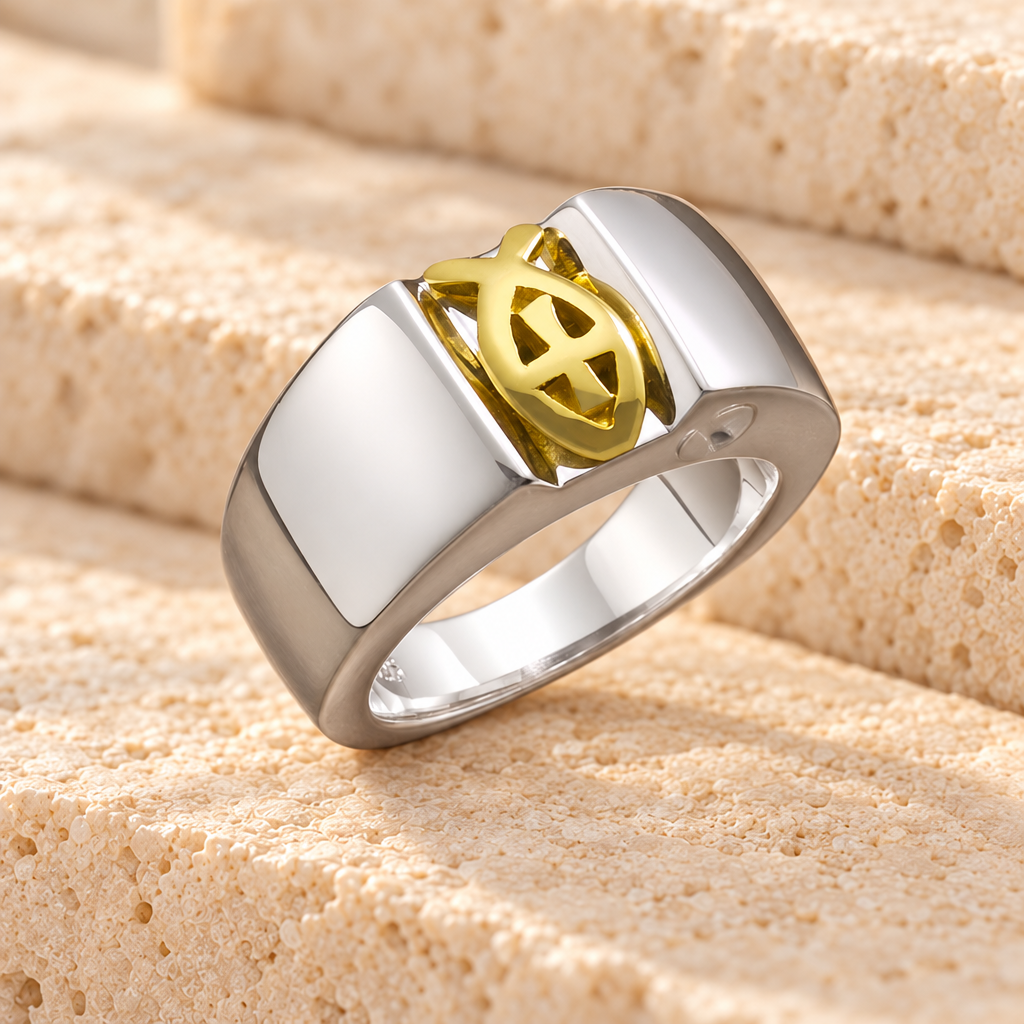Women's White Gold Loyal Ring Jewelry Urn — main product image
